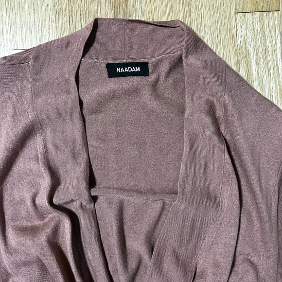 NAADAM khimori silk cashmere robe lounge cozy luxe - Picture 6 of 9